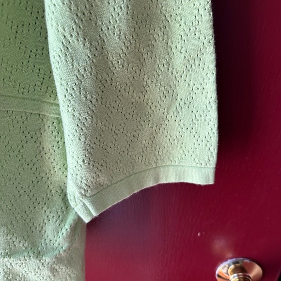 CJ Banks Light Green Knit Sweater - Picture 4 of 5